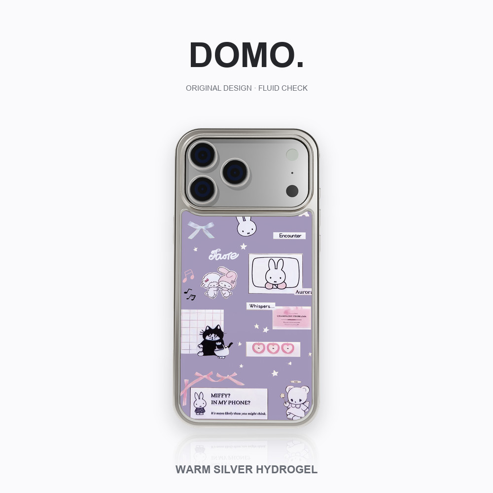 เคสไฮโดรเจลขอบเงินลายสีมิ้นต์สำหรับ iPhone 18 Pro Max 18 Pro 18 17 Pro Max 17 Pro 17 Air 16 15 14