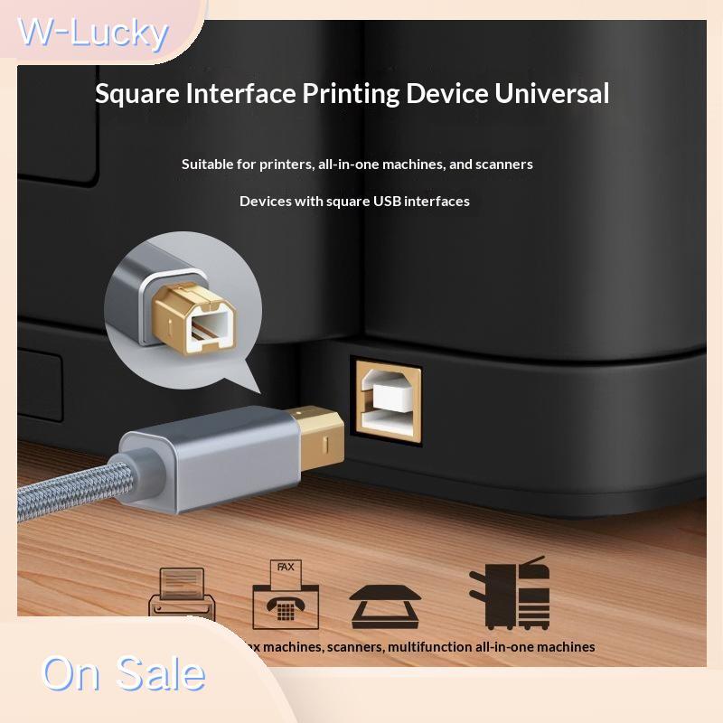 W-Lucky USB C ถึง USB B 2.0 เครื่องมือสาย 1M ข้อมูลความเร็วสูงสําหรับเครื่องพิมพ์สํานักงานเครื่องสแก