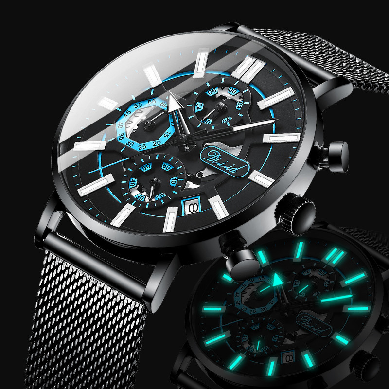 Ultra-Thin Concept นาฬิกาผู้ชาย Hollow Mechanical นาฬิกาอินเทรนด์กันน้ํา Luminous ยี่ห้อนาฬิกาควอตซ์