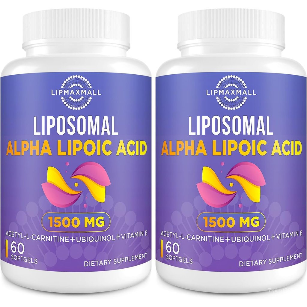 lipmaxmall ไลโปโซม กรดอัลฟาไลโปอิก 1500mg - พร้อม Acetyl-L-Carnitine 900mg & Ubiquinol 100mg & วิตาม
