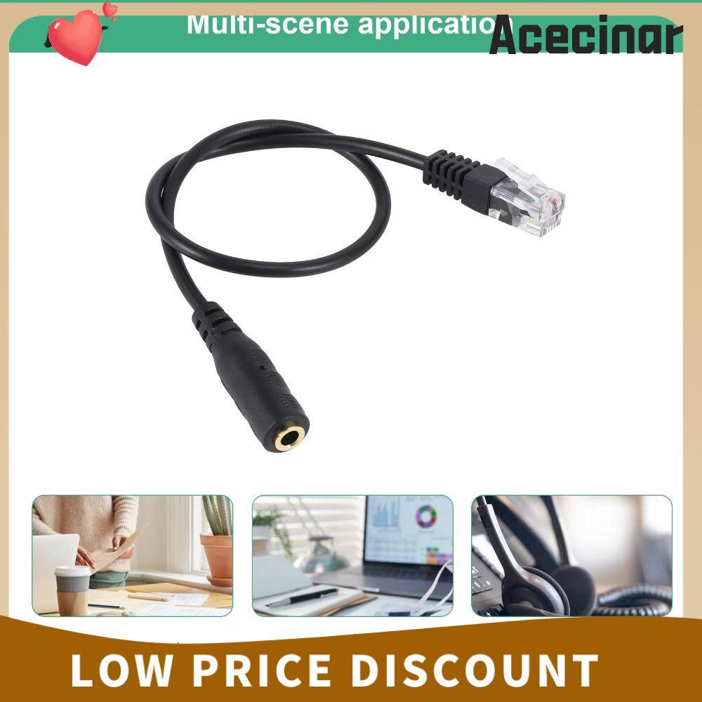 ACECINAR RJ9 Connector, Universal เปลี่ยนสายอะแดปเตอร์ RJ9, Professional 3.5 มม.ถึง RJ9 อะไหล่ 3.5 ม