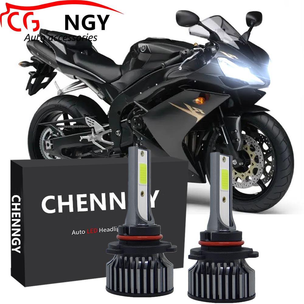 สําหรับ Yamaha YZF R1 2007- 2020 - 2x LED ไฟหน้าหลอดไฟ TE สีขาว 6000K 12V ชุดแปลง