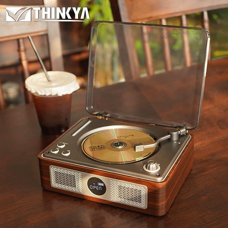 THINKYA A11 Retro CD Player อัลบั้ม CD Player ลําโพงเครื่องเล่นเสียงแบบพกพา THINKYA A11 Retro CD Pla