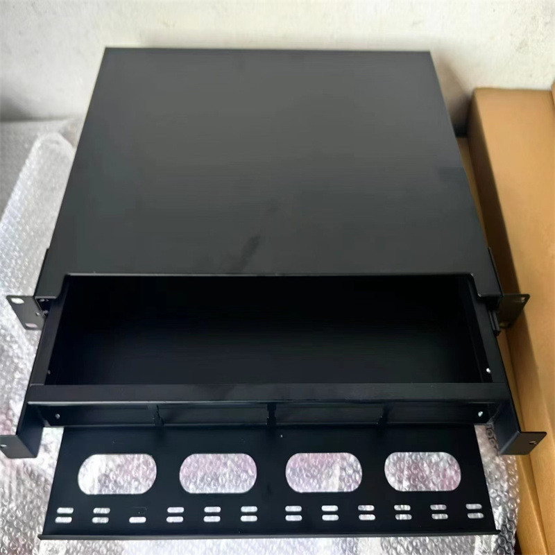 19 นิ้วดึงออกประเภท 48-Port Tail Fiber Type Terminal กล่องสามารถติดตั้งกับ 96-Core LC-OM3/OM4 Optica