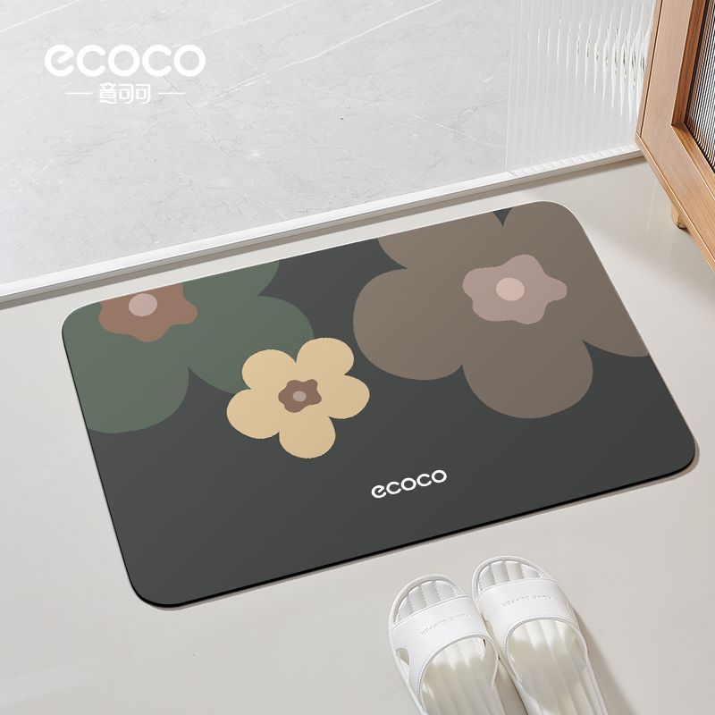 Ecoco意可可卫生间地垫硅藻泥厕所浴室吸水垫速干家用软防滑脚垫