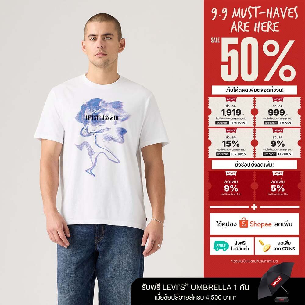 เสื้อเชิ้ตผู้ชาย Levi's® Men's Relaxed Fit Short-Sleeve Graphic T-Shirt