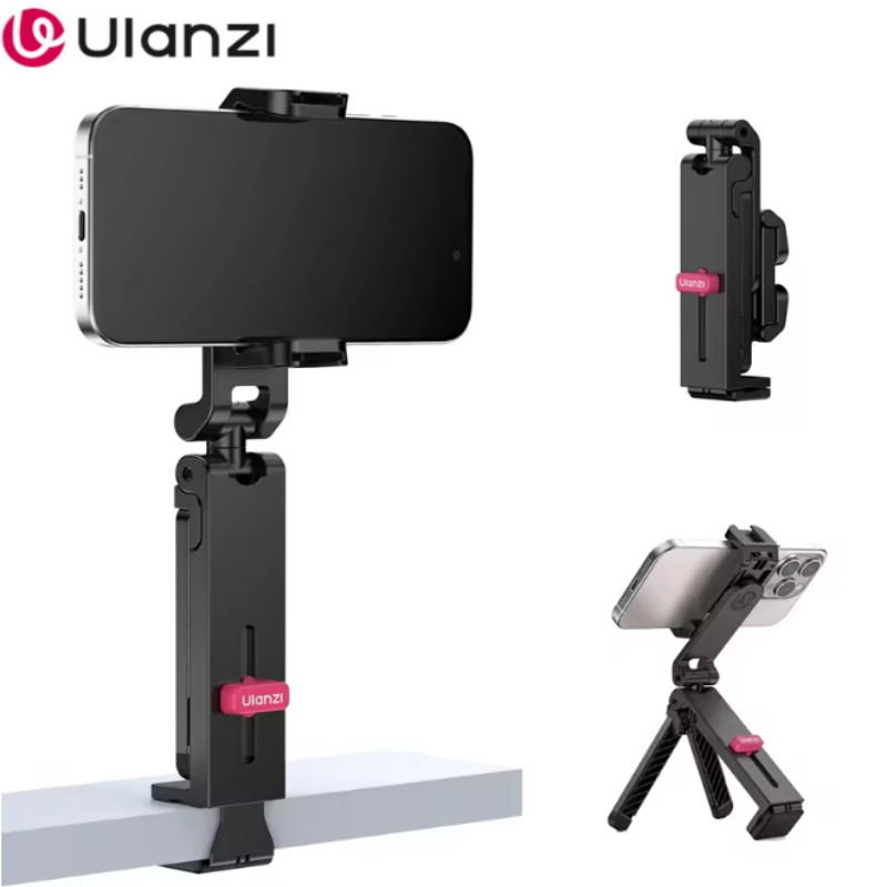 Ulanzi MA89 ที่วางโทรศัพท์พร้อมที่หนีบด้านล่าง 30 มม.ไม้เซลฟี่แบบใช้มือถือสําหรับสมาร์ทโฟนขาตั้งกล้อ