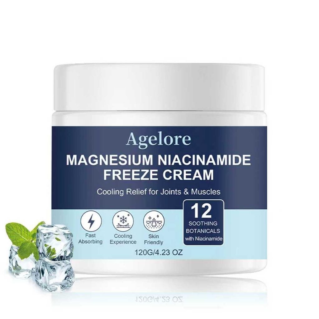Agelore Magnesium Niacinamide ze Cream เหมาะสําหรับมือขาเท้าและข้อต่อ12 โบทานิคอล สําหรับสูตรเย็นอ่อ