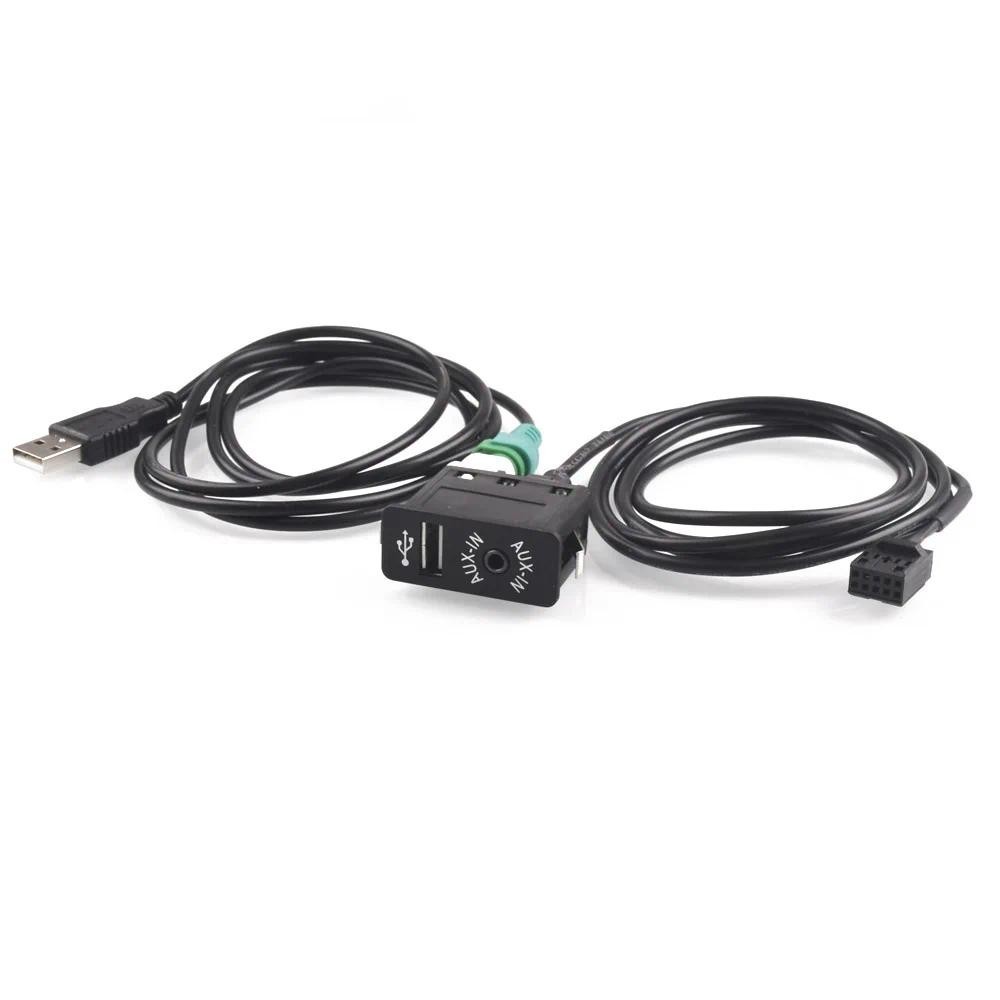 USB Aux Switch + อะแดปเตอร์สายไฟสําหรับ BMW E46 1999-2006 320i, 320ci, 320cic, 323i, 323ci, 323cic, 