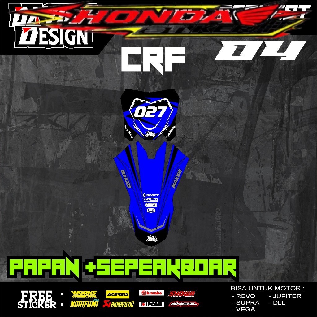สติกเกอร์บอร์ด CRF 150 L YZ KTM RBT ล่าสุดฝนทนความร้อน