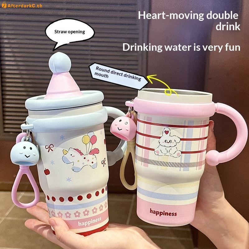AT Cartoon 600ml Stainless Steel 316 Insulated Tumbler for Girls Designed for School Work A