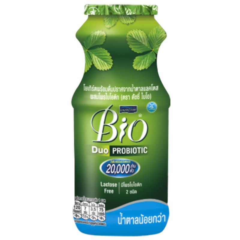 ดัชชี่ไบโอโยเกิร์ตพร้อมดื่มปราศจากน้ำตาลแลคโตสผสมโพรไบโอติก 150มล. Dutchie Bio Drinking Yogurt150