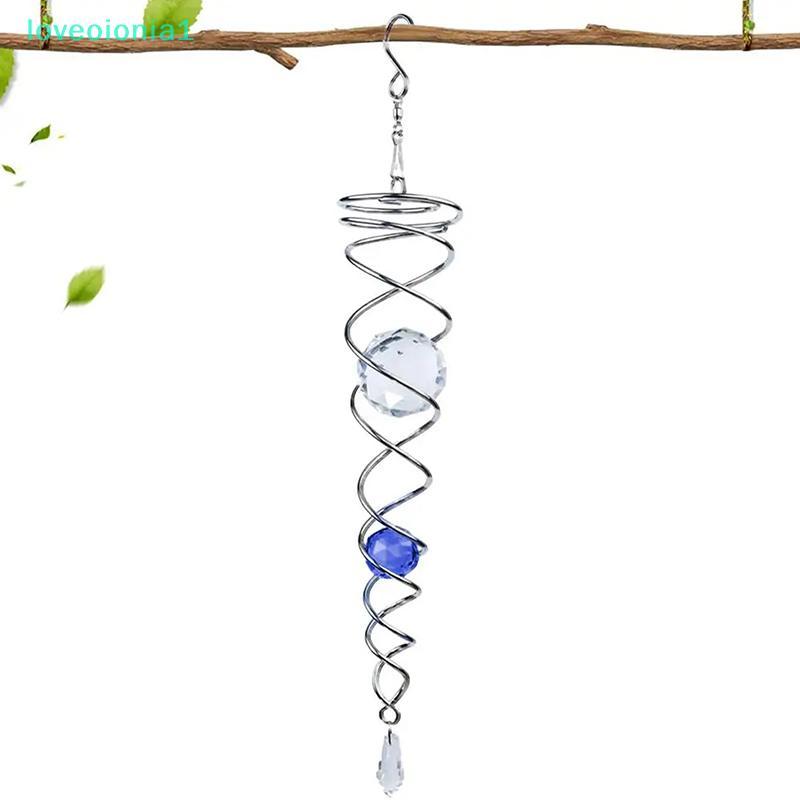 loveoionia1 Sun Catcher Wind Spinner ตกแต่งเกลียวเกลียว WIND Spinner Gazing Ball เกลียวหาง Wind Spin