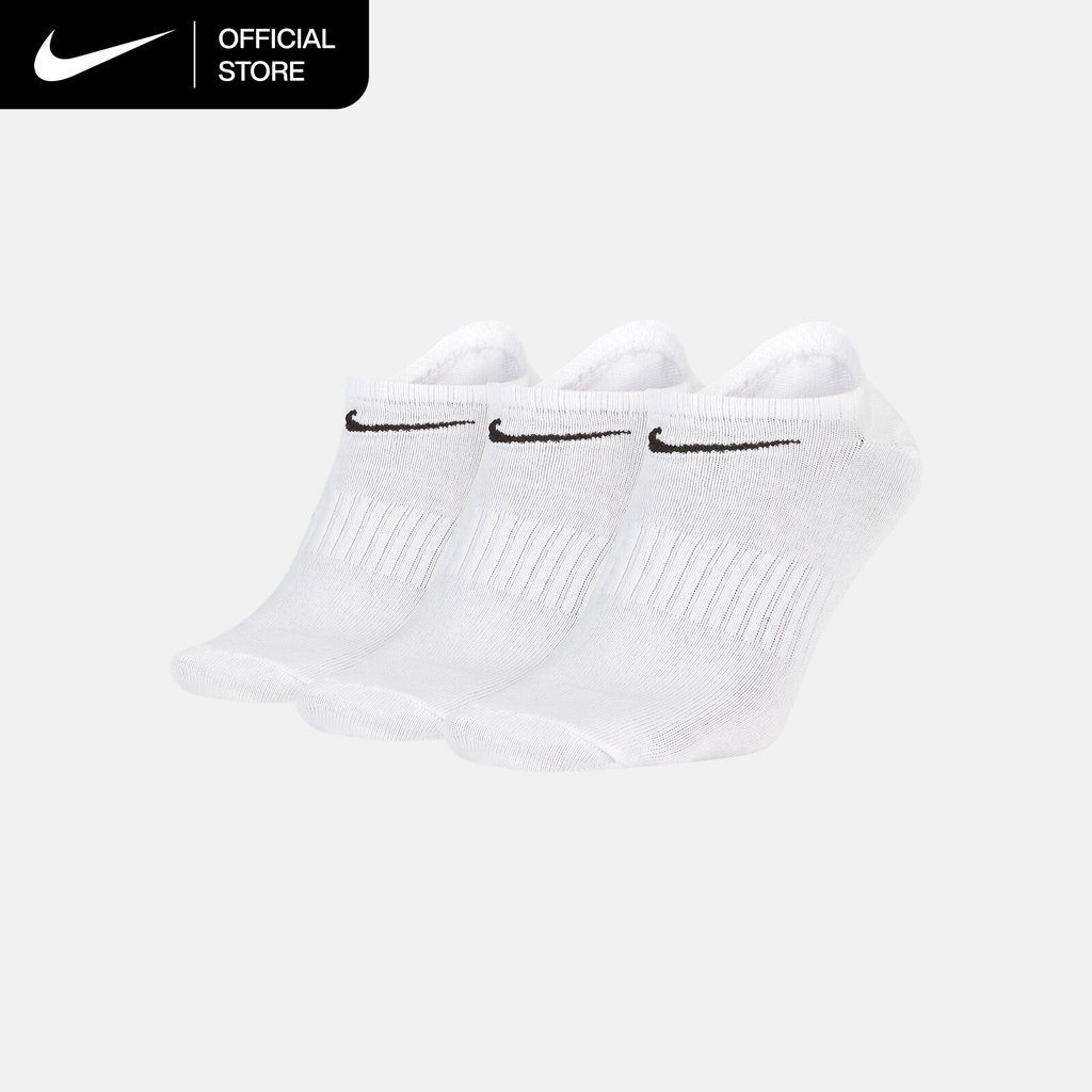 Nike Everyday Lightweight Training No-Show Socks(3 Pairs) - White [SX7678-100]