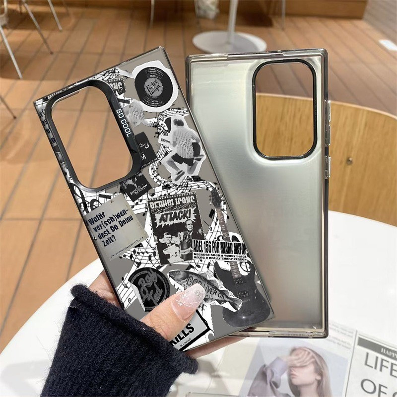 เคสโทรศัพท์ Retro Rock เข้ากันได้กับ Samsung S25Ultra, S24Ultra, M05, S23Plus, S22, A55, A35, F14, A