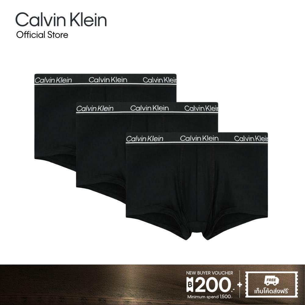 CALVIN KLEIN กางเกงในผู้ชายแพ็ค 3 ชิ้น Ck Micro Plus ทรง Low Rise Trunk รุ่น NP2752O 001 - สีดำ
