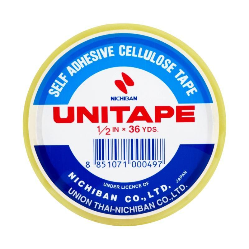 UNITAPE เทปใส แกน 3 นิ้ว สีใส ขนาด 1/2 นิ้ว x 36 หลา (12 ม้วน/แพ็ค) — صورة 2