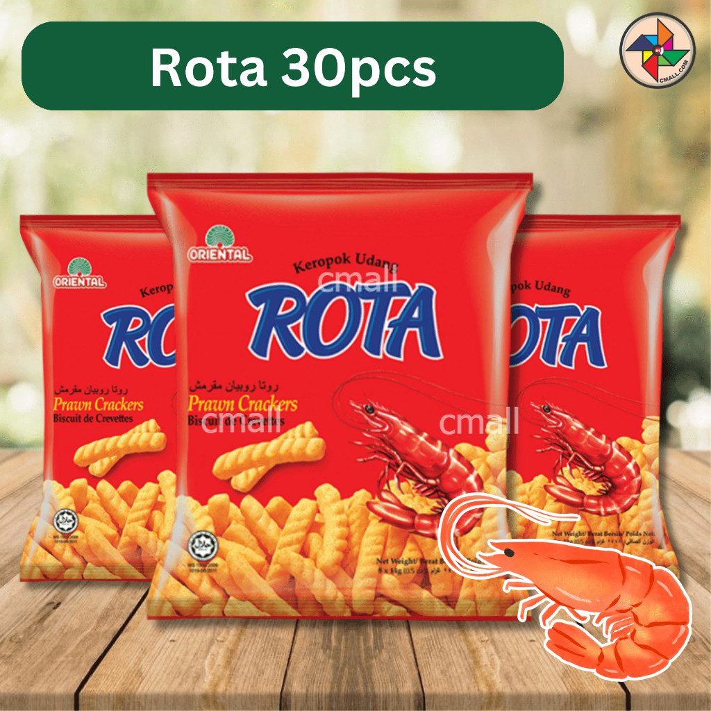 [CM] Oriental Kerpok Udangdang Rota Prawn Crackers 30 ชิ้นฮาลาล (SMALL)
