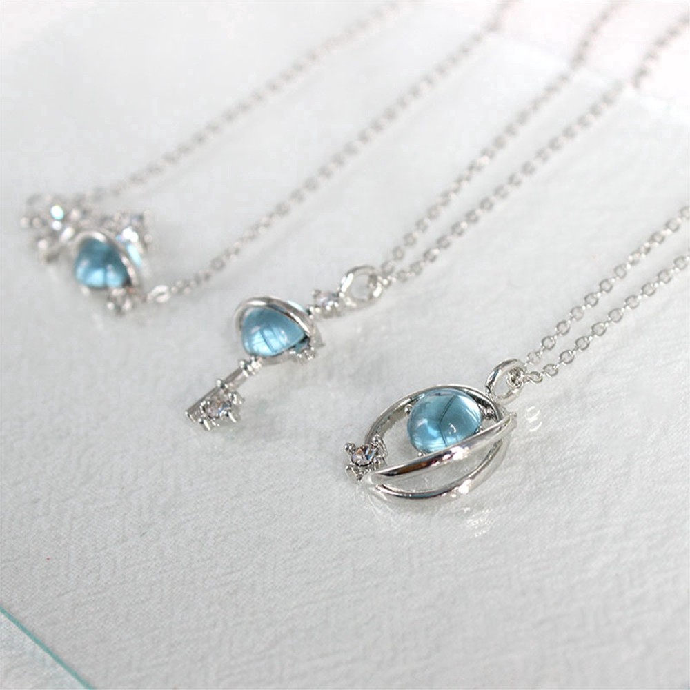 ASM 503 สร้อยคอเงิน พร้อมจี้รูปดาวเคราะห์ สไตล์เกาหลี สำหรับผู้หญิง