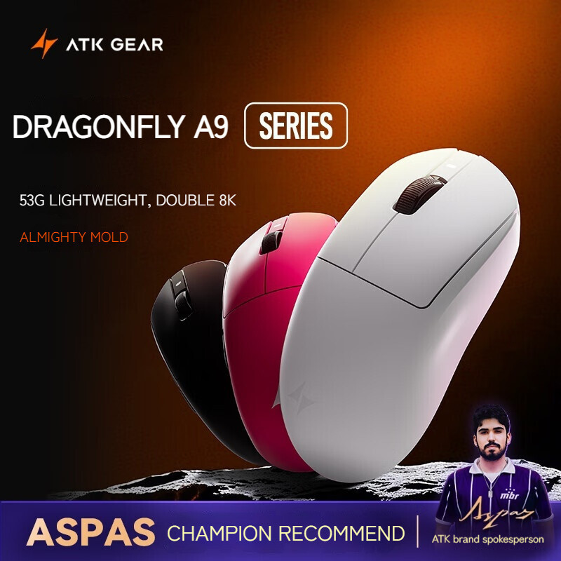 ATK Dragonfly A9 Plus/Ultra Esports Gang Mouse น้ําหนักเบาเป็นพิเศษ Trimode PAW33795/3950 Ultra Dual