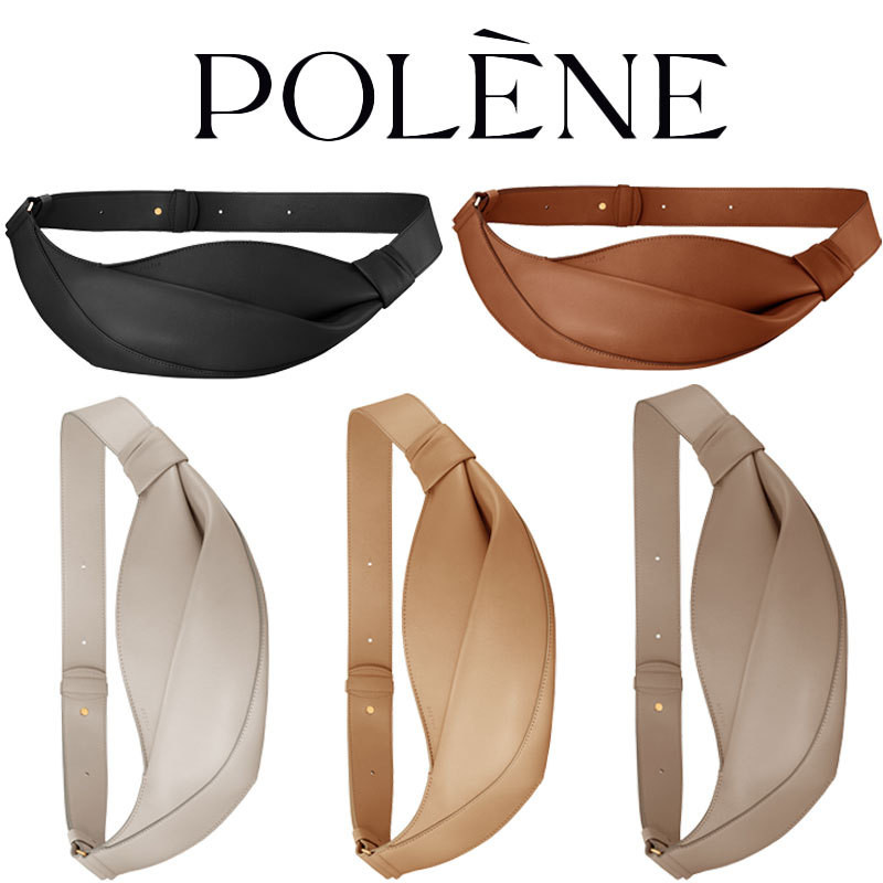 [POLENE] polene2025 Croissant Bag Smooth Cowhide Ladies Shoulder Messenger Bag Fashion All-Match Cro