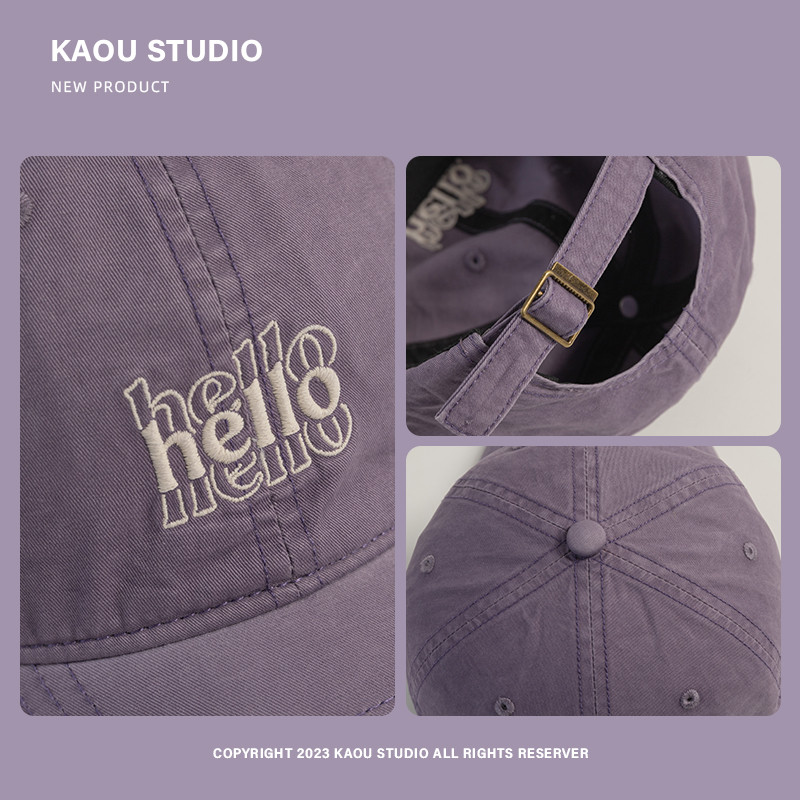 หมวกเบสบอลสไตล์เกาหลี สำหรับทั้งผู้ชายและผู้หญิง ทำจากผ้าฝ้ายนุ่ม สบายในการสวมใส่ เหมาะสำหรับการเดินทาง - รูปที่ 3