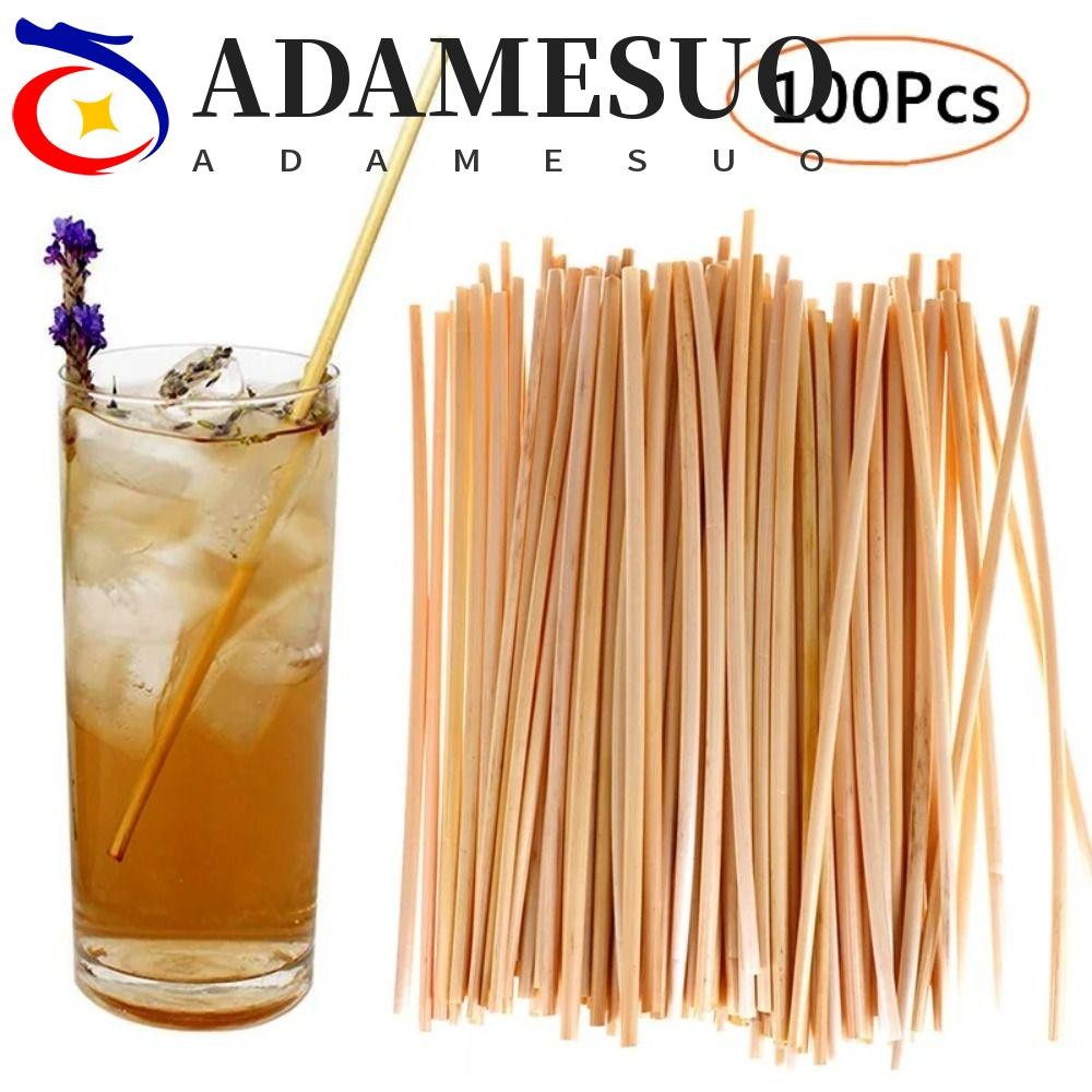 ADAMESUO 100 ชิ้นฟางข้าวสาลีดื่ม,ทิ้งธรรมชาติสิ่งแวดล้อมหลอด,พรรคบาร์อุปกรณ์เสริมเป็นมิตรกับสิ่งแวดล้อมแบบพกพา 20 ซม.ฟางย่อยสลายได้ Party