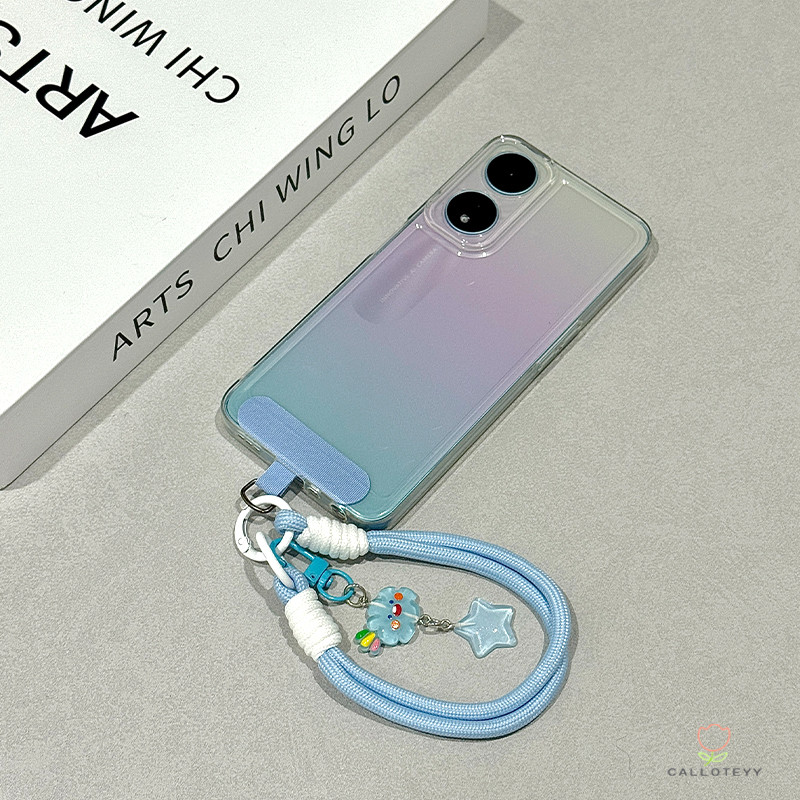 จี้โทรศัพท์รูปดาวเมฆ เชือกคล้องน่ารัก งานแฮนด์เมด เด็กผู้หญิงทอผ้า -CY - รูปที่ 3