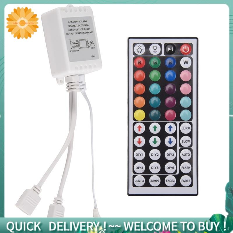 RGB LED Controller + 44 คีย์รีโมทคอนโทรล RGB IR Light Strip Controller DC12V สําหรับ 2835 5050 RGB L