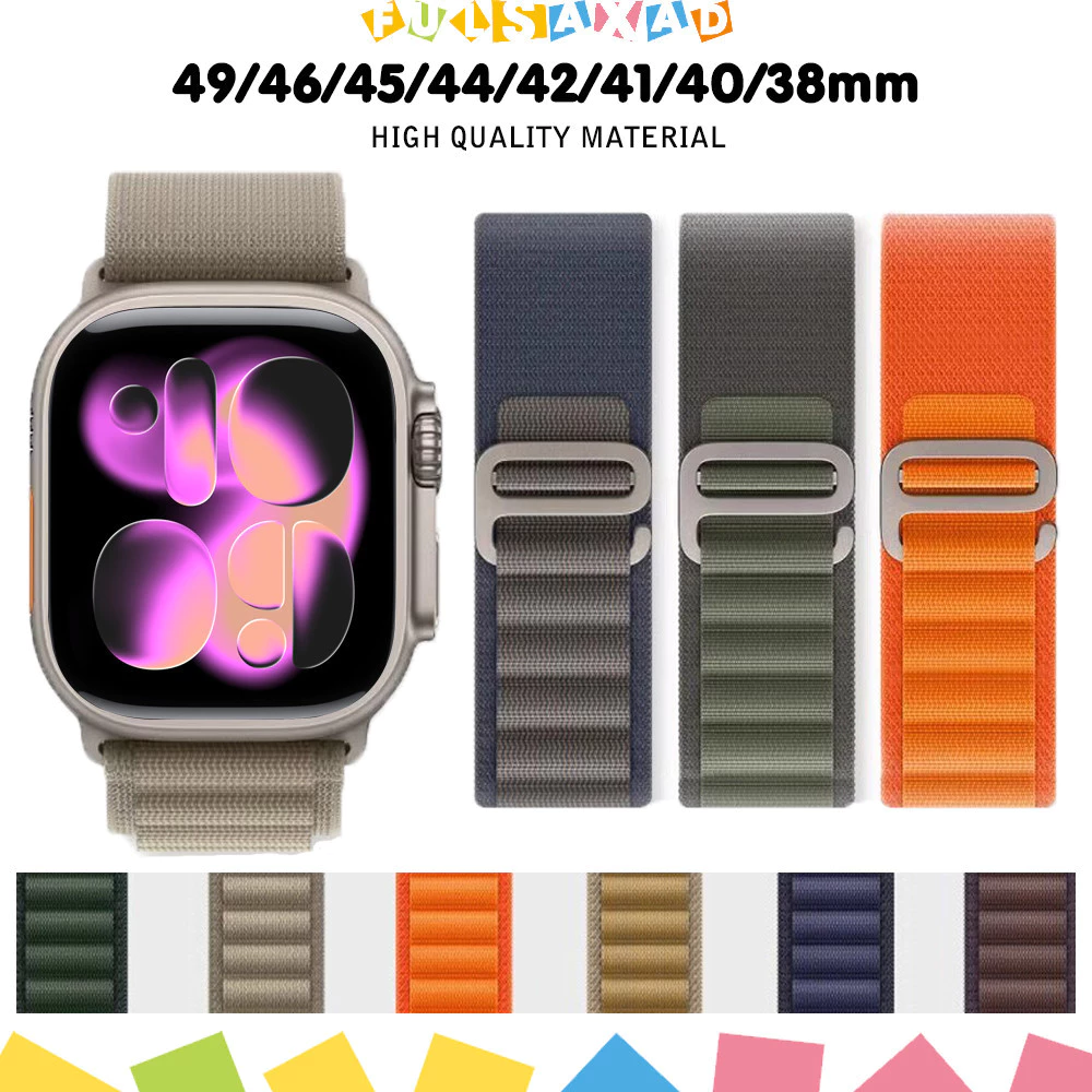 สายรัดแอลปินหลองสำหรับ for Apple Watch Iwatch Ultra 3 2 SE 3 2 Series 11 10 9 8 7 6 5 4 3 49 45มม 46มม 42 45 44 38 40มม