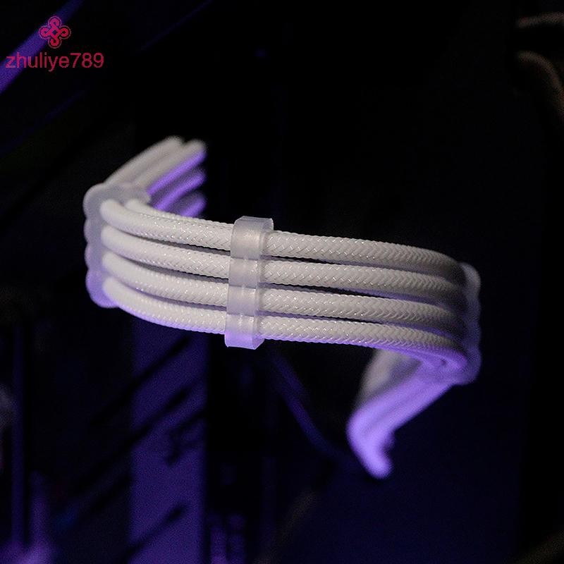 <zhuliye789>PSU ATX 24Pinสายต่อไนลอนถัก 8-pin 6 + 2pin สายไฟ 24-pin เมนบอร์ดสําหรับคอมพิวเตอร์พีซีกร