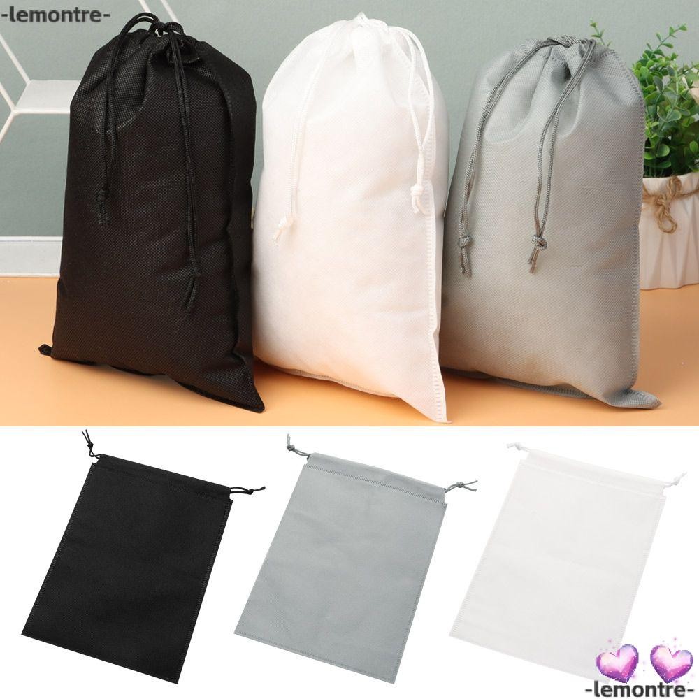 LEMONTRE Drawstring Bags กระเป๋าใส่เชือกรูดกันฝุ่นไม่ทอ