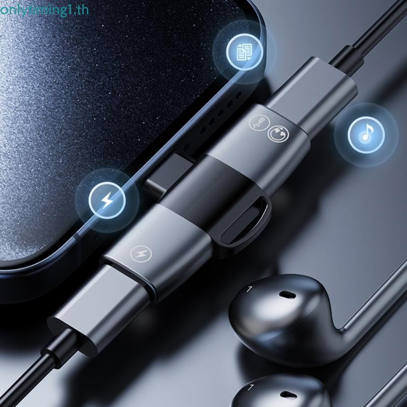 แต่เพียง 1 ถึง 2 อะแดปเตอร์ USB C Type C ตัวผู้ถึง 2 ตัวแปลงหญิง Type C รองรับหูฟังชาร์จพร้อมกัน