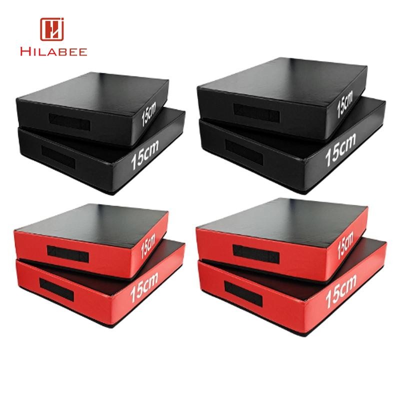 HILABEE 2x ยกน้ําหนัก Crash Drop Pads Silence Mats Nonslip Deadlift น้ําหนักเบาะสําหรับในร่มกลางแจ้ง Climbing Gym การฝึกอบรมสํานักงาน