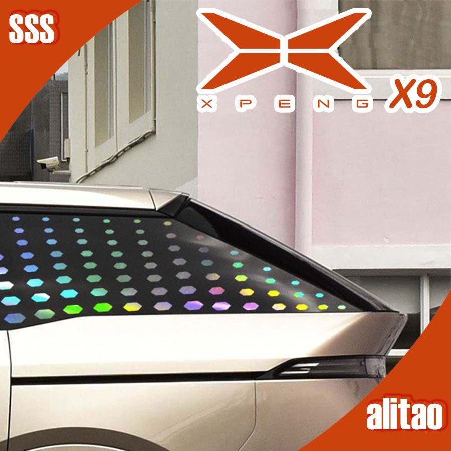 [READY]XPENG X9 Rear Window Side Wing Sticker Body Kit XPENG X9 EV Car Decoration Accessories MW0O