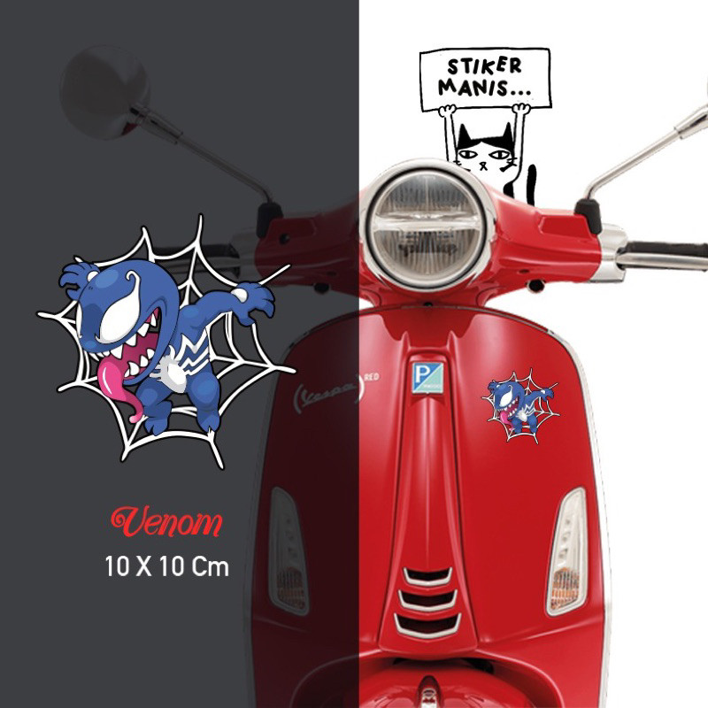 สติ๊กเกอร์ Venom Vespa Fazzio Fillano Stylo สติ๊กเกอร์ติดมอเตอร์ไซค์