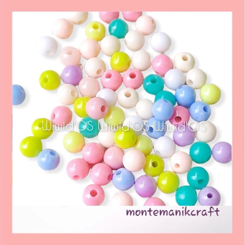 BEADS (45 ชิ้น) 8 MM ROUND BEADS MONTANIK CRAFT