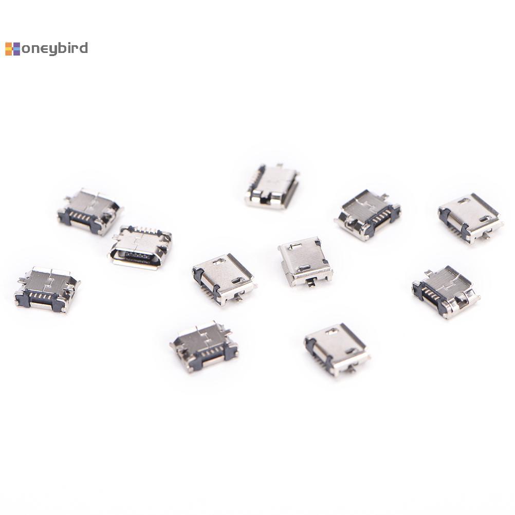 Kaleidoscope 10pcs Micro USB 5pin B ประเภทหญิงสําหรับ Connector 5 pin ชาร์จซ็อกเก็ต Nice