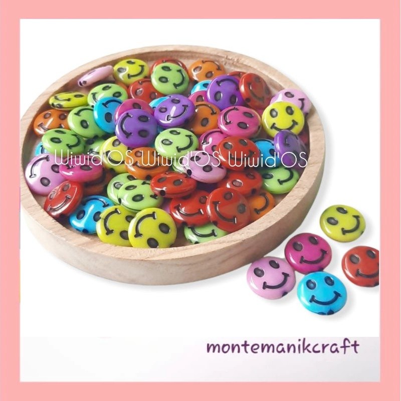 BEADS (30 ชิ้น) SMILE BEADS 14 MM MONTEMAIL CRAFT