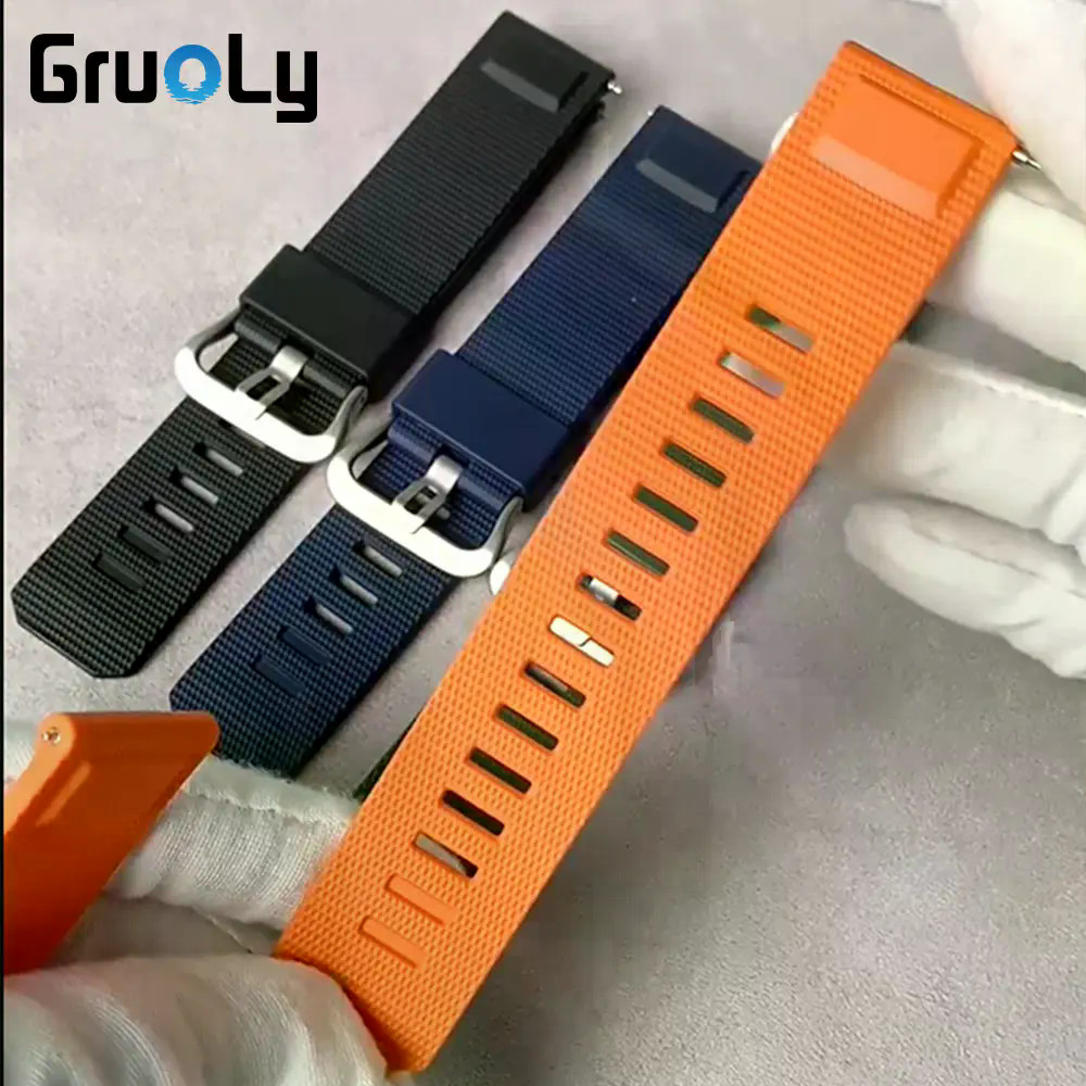 ยางซิลิโคนสําหรับนาฬิกา Ca--sio PRW-6900 PRW-6800/3400 เปลี่ยน 23 มม.Quick Release สายรัดข้อมือเข็มข