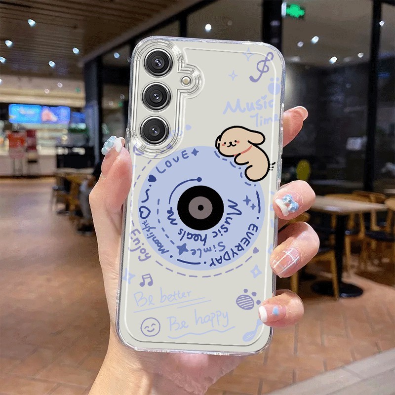 โปร่งใสTpu SILICONEนุ่มกรณีสุนัขบันทึกสําหรับOPPO reno A18 A3S A5S A15 A54 A53 A57 5 A12 A38 A1K A92