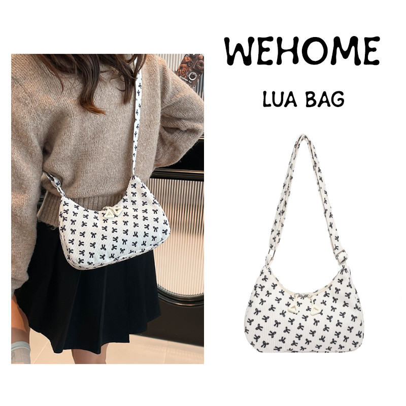 WEHOME Lua Bag กระเป๋าสะพายไหล่สไตล์แฟชั่น สีขาบ&nbsp;น่ารัก