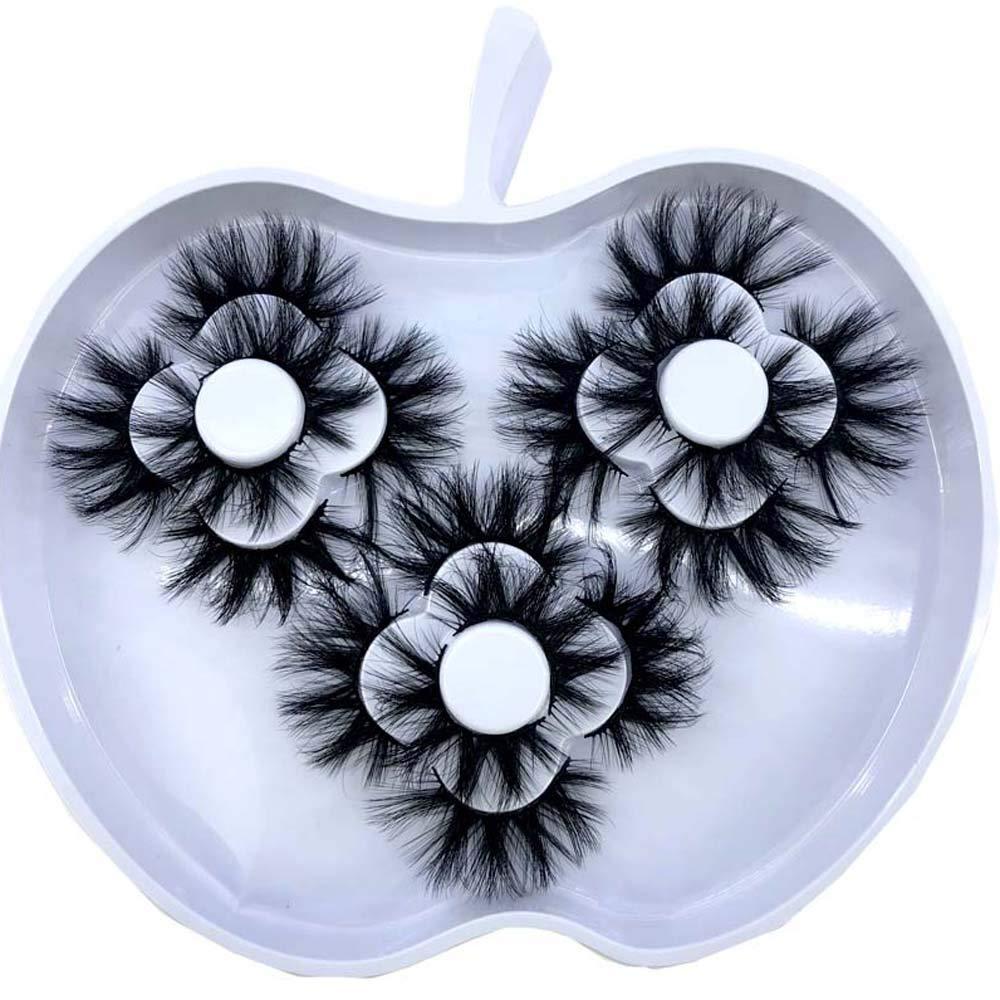 HBZGTLAD 9 คู่ขนตาปลอมธรรมชาติยาว 25 มม.5d Mink Eyelashes หนา Full Strip Lashes หรูหราแต่งหน้า Drama