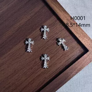 10ชิ้นชุดทําเล็บมือเครื่องประดับโลหะเงินโลหะผสมข้ามดาวกระจาย456ย้อนยุคสไตล์พังก์เล็บแต่งเล็บ