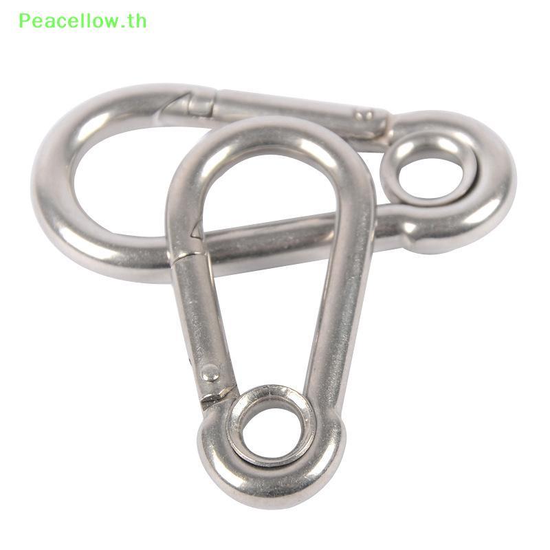 Peacellow M4 M5 M6 M7 M8 สแตนเลส Carabiner Carbine Snap Hook ตาไก่สปริงหัวเข็มขัดแหวน TH
