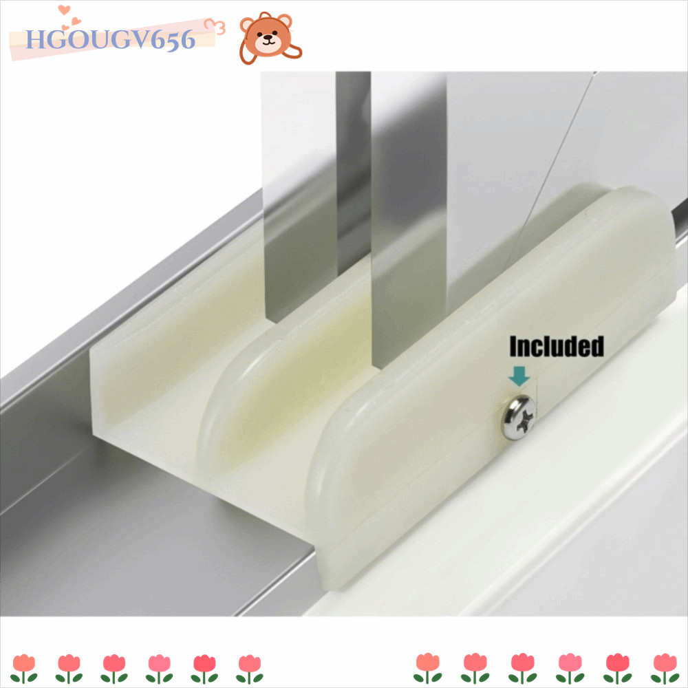 HGOUGVT รางพลาสติกพร้อมสกรู 1/2 นิ้วช่อง M6219 เลื่อนประตูอาบน้ําด้านล่าง TRACK, 7/16 นิ้วหนาแก้วพลา