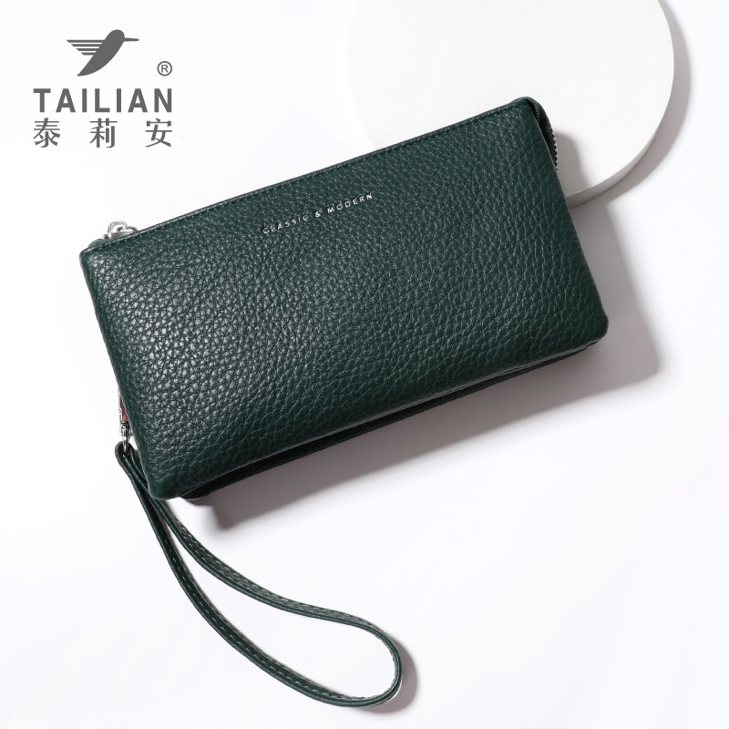 กระเป๋าหนังทรงยาวสำหรับผู้หญิง ความจุใหญ่มาก พร้อมซิปสำหรับเหรียญและบัตร