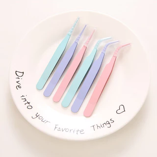 S42 แหนบ อุปกรณ์ติดสติกเกอร์ 3 มิติ DIY แหนบสแตนเลส ที่หนีบขนตาปลอม ขายส่ง