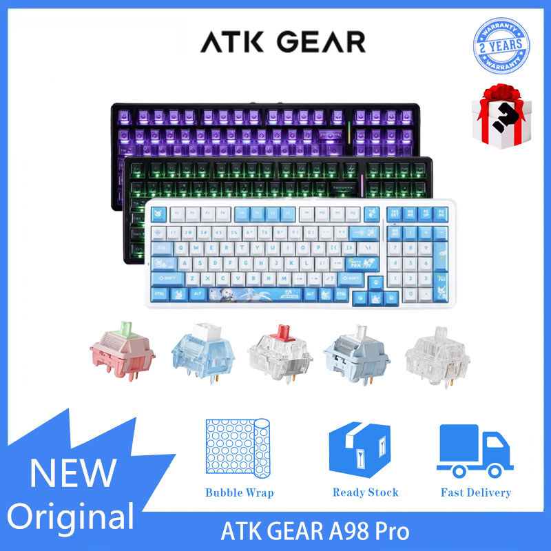 ATK GEAR A98 Pro คีย์บอร์ดเชิงกลแบบกําหนดเองสามโหมด