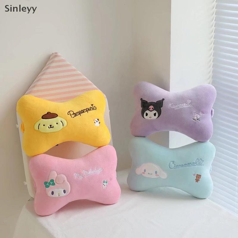 NLE Sanrio อะนิเมะ Cinnamoroll Kuromi Mymelody Pom Pom Purin รถที่นั่ง Headrest การ์ตูนรถหมอนเก้าอี้